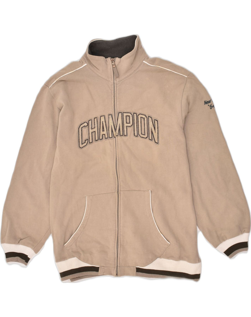 CHAMPION Mens Graphic Tracksuit Top Jacket XL Brown Cotton | Vintage Champion | Thrift | Second-Hand Champion | Used Clothing | Messina Hembry 