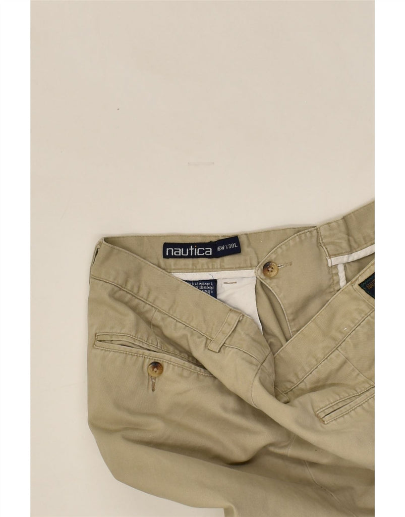 NAUTICA Mens Pegged Chino Trousers W36 L30 Beige | Vintage Nautica | Thrift | Second-Hand Nautica | Used Clothing | Messina Hembry 