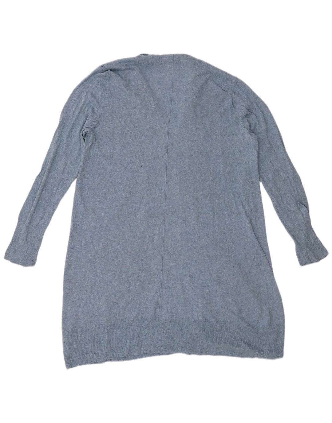 CHAPS Womens Longline Open Cardigan Sweater UK 16 Large Blue Cotton