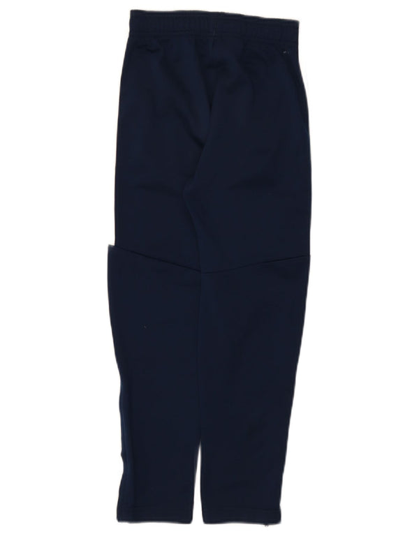 Adidas Boys Tracksuit Trousers 7-8 Years Navy Blue Polyester