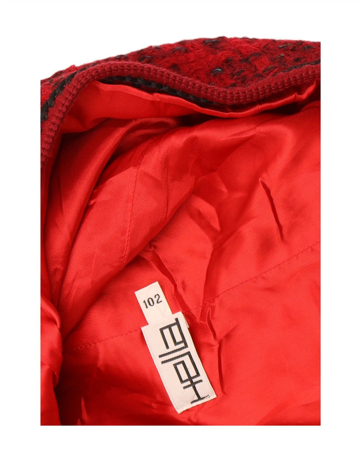 VINTAGE Womens 2 Button Blazer Jacket UK 16 Large Red Flecked Vintage Vintage and Second-Hand Vintage from Messina Hembry 