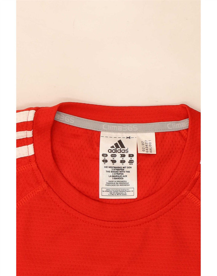 Adidas Mens Kruger Graphic T-Shirt Top Medium Red Polyester