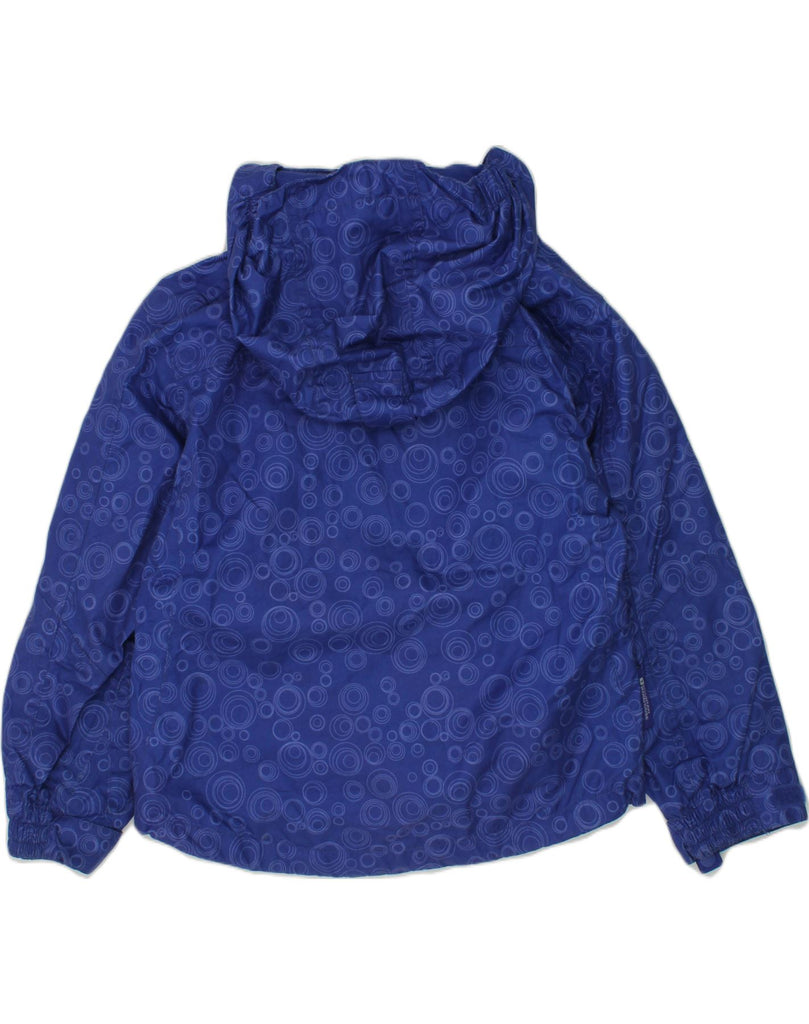 MOUNTAIN WAREHOUSE Girls Hooded Windbreaker Jacket 5-6 Years Blue Spotted | Vintage Mountain Warehouse | Thrift | Second-Hand Mountain Warehouse | Used Clothing | Messina Hembry 