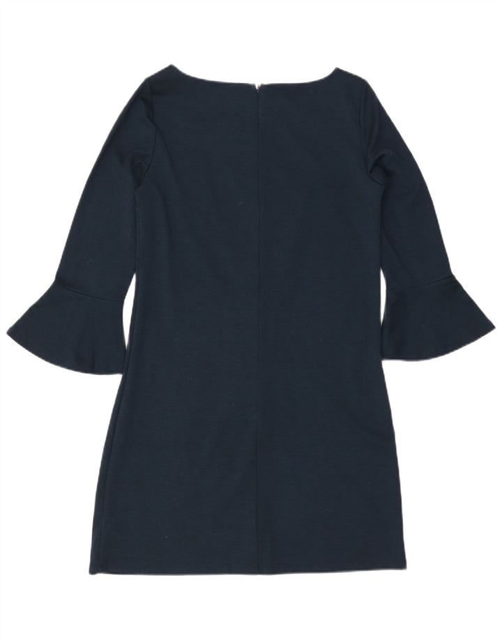 Gap Womens 3/4 Sleeve Shift Dress UK 10 Small Navy Blue Polyester