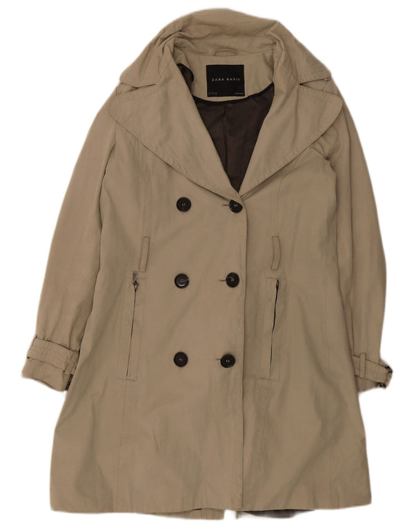 Zara Womens Trench Coat UK 16 Large Beige