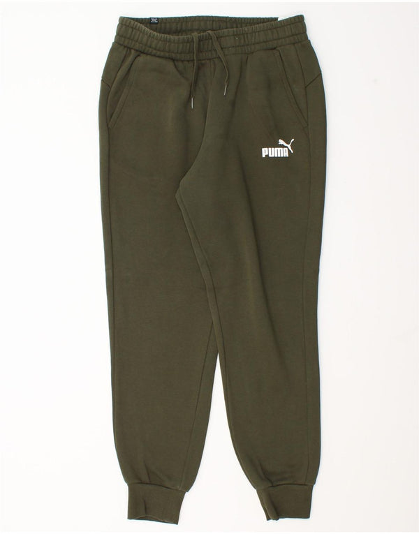 Puma Mens Tracksuit Trousers Joggers Medium  Khaki Cotton