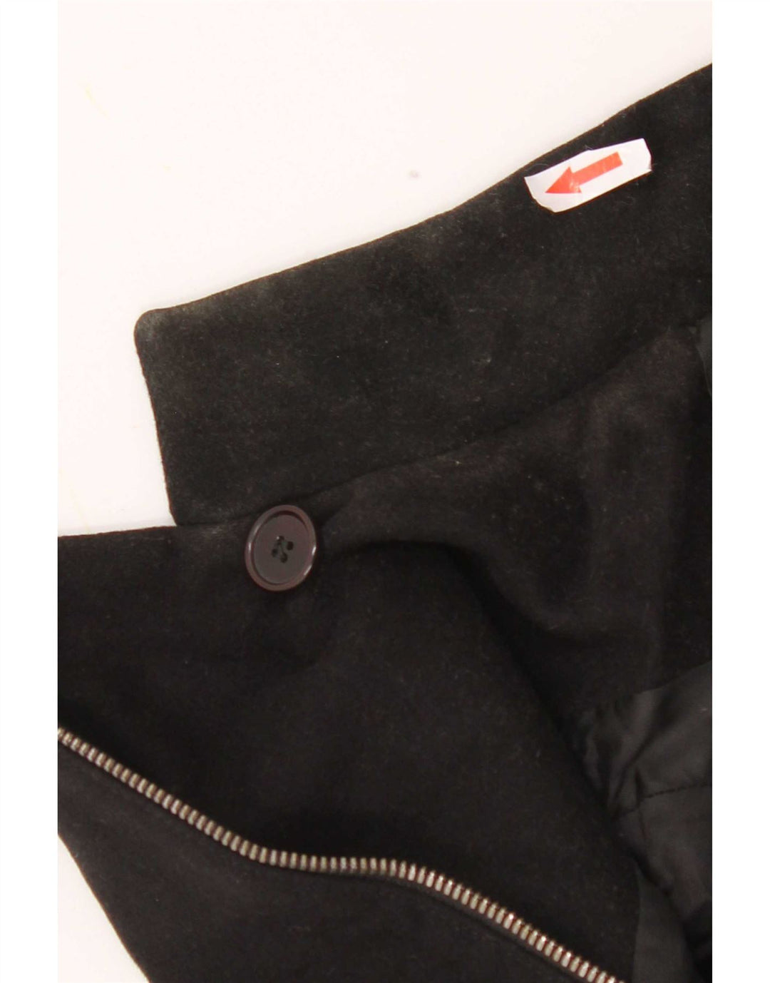 Reiss Womens Biker Jacket UK 10 Small Black Wool