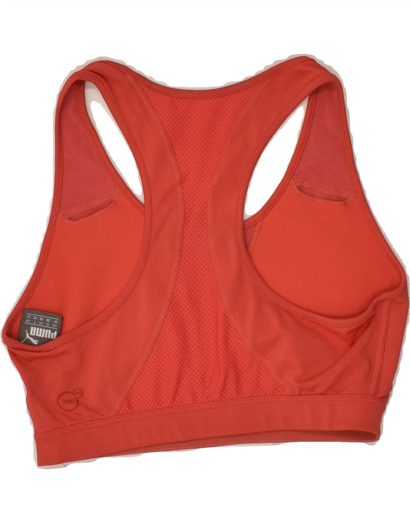 PUMA Womens Sport Bra Top UK 12 Medium Orange | Vintage Puma | Thrift | Second-Hand Puma | Used Clothing | Messina Hembry 