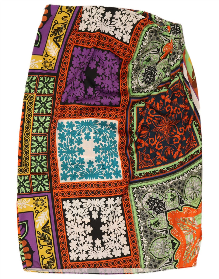 Zara Womens Midi Skirt 2XL W36 Multicoloured Patchwork Polyester