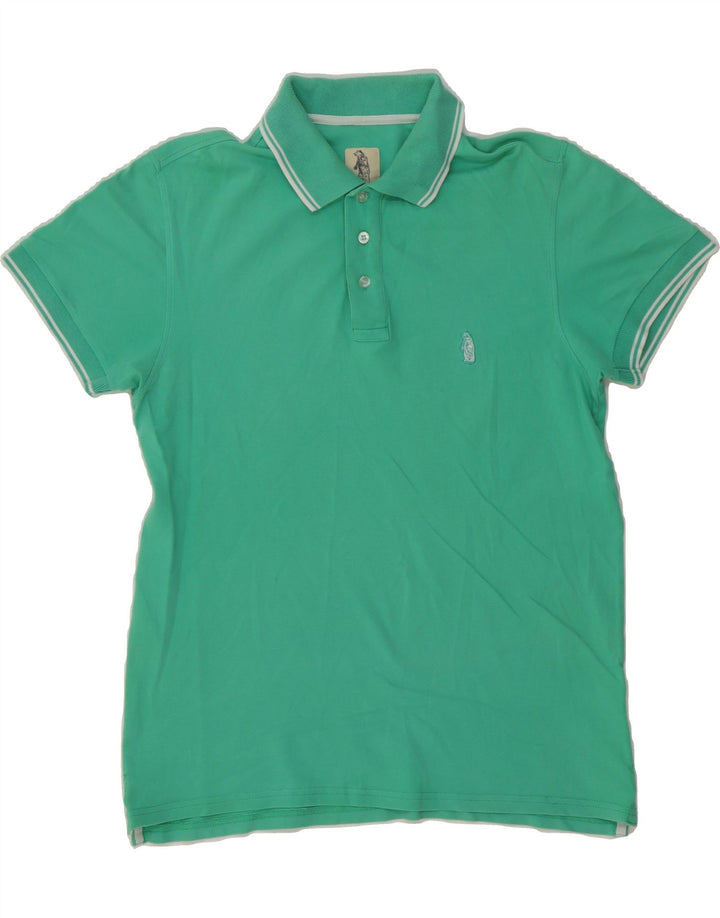 REFRIGUE Mens Polo Shirt Medium Green Cotton Vintage Refrigue and Second-Hand Refrigue from Messina Hembry 