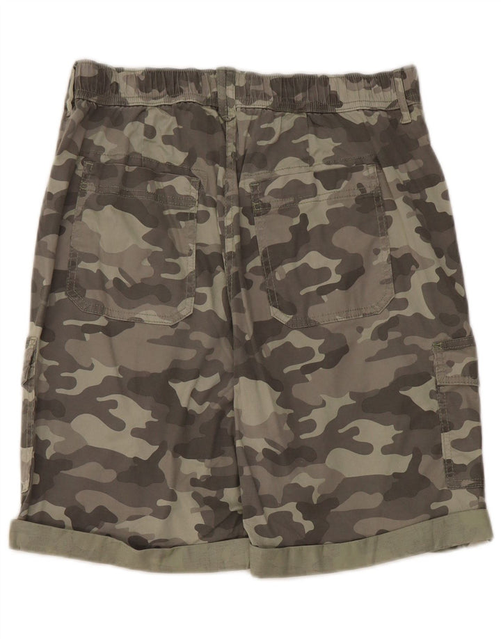 Marks & Spencer Womens High Waist Cargo Shorts UK 12 Medium W30 Khaki