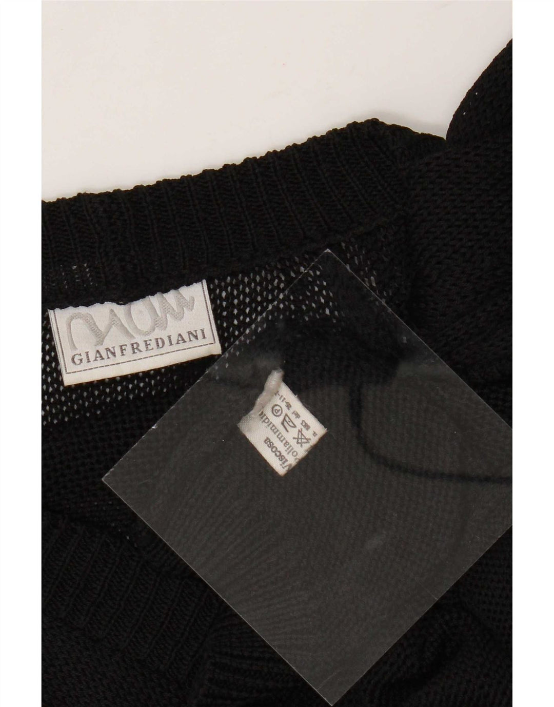Gianfrediani Womens Longline Cardigan Sweater UK 14 Medium Black Viscose
