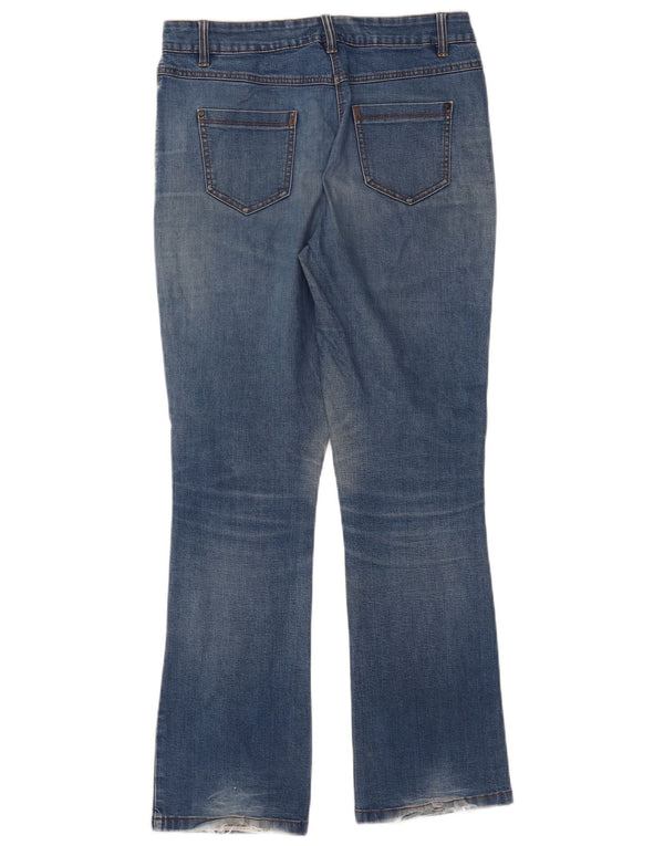 M&Co Womens Bootcut Jeans UK 10 Small W32 L31 Blue Cotton