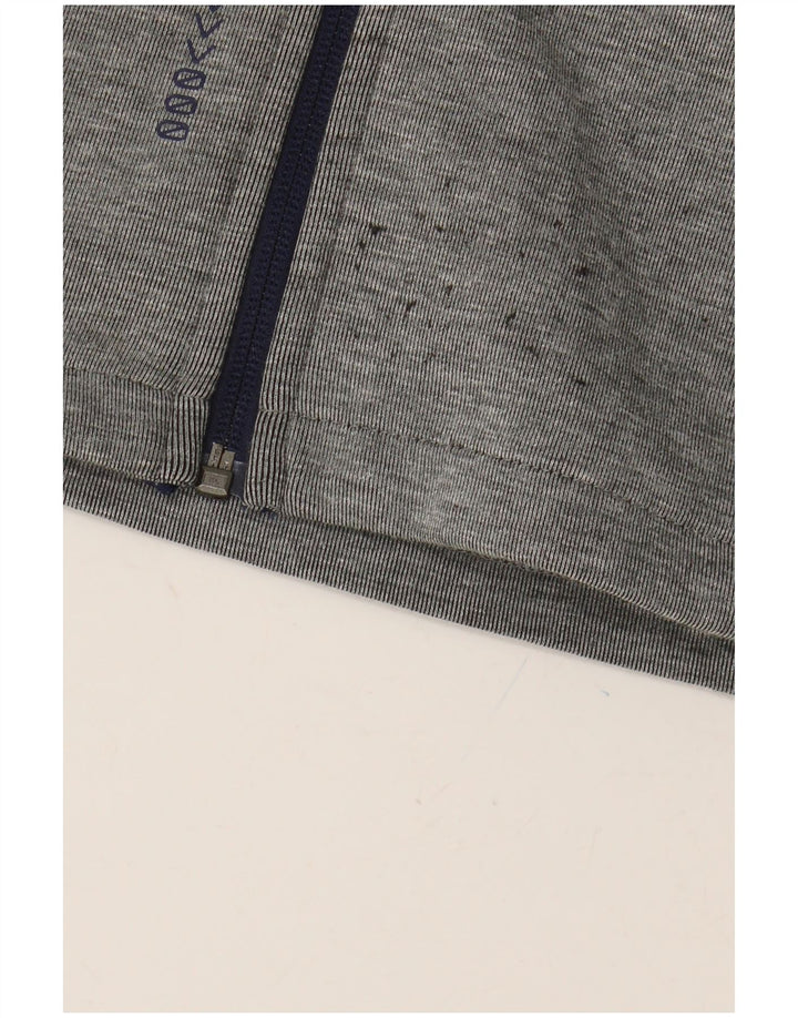 PUMA Boys Graphic Zip Hoodie Sweater 9-10 Years Grey Colourblock Polyester