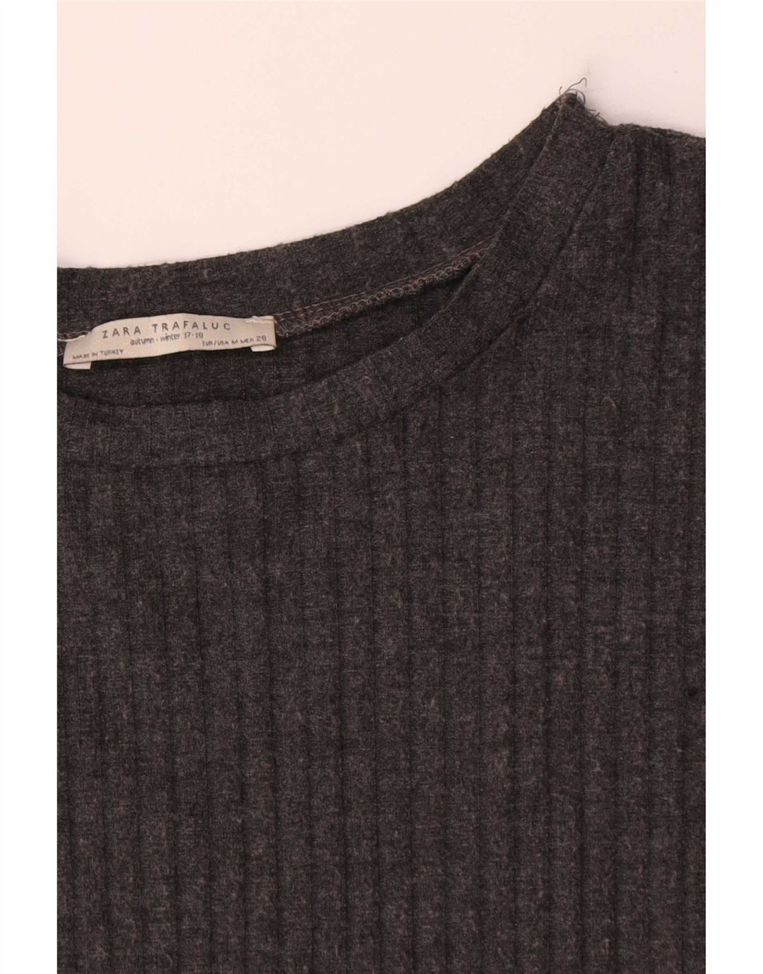 Zara Womens Trafaluc T-Shirt Dress UK 14 Medium Grey Polyester