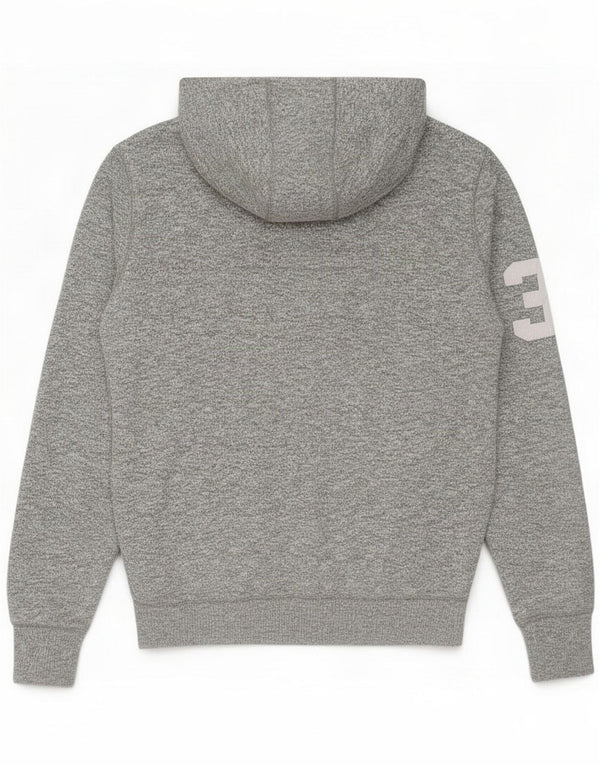Diesel Mens Graphic Zip Hoodie Sweater Small Grey Polyester