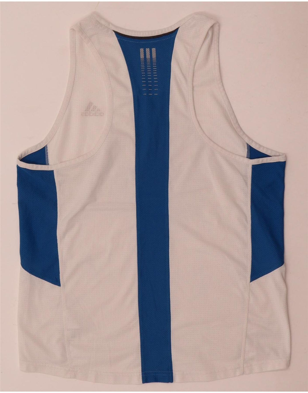 Adidas Mens Climacool Vest Top Large White Colourblock Polyester