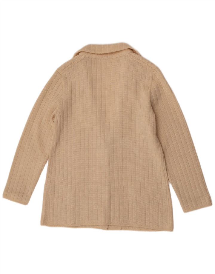 Leeds Womens Cardigan Sweater UK 10 Small Beige