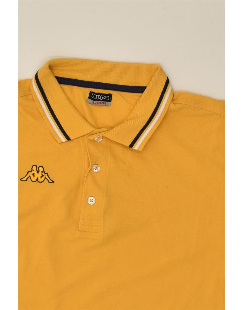 KAPPA Mens Slim Polo Shirt XL Yellow Cotton | Vintage Kappa | Thrift | Second-Hand Kappa | Used Clothing | Messina Hembry 