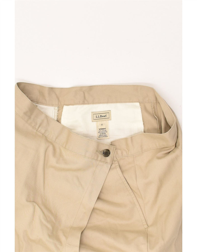 L.L.BEAN Womens High Waist Skort US 12 Large W30  Beige Cotton Vintage L.L.Bean and Second-Hand L.L.Bean from Messina Hembry 