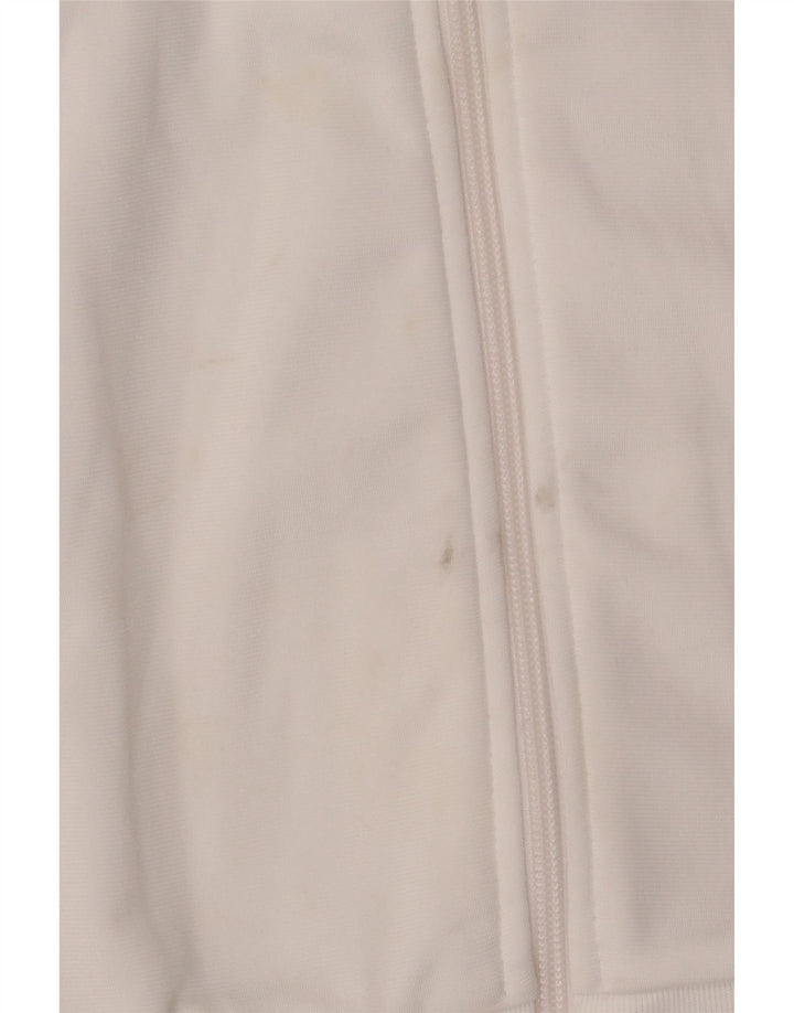 Adidas Boys Tracksuit Top Jacket 11-12 Years White Colourblock Polyester