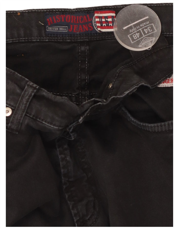 ROY ROGERS Mens Straight Jeans W34 L32 Black Cotton