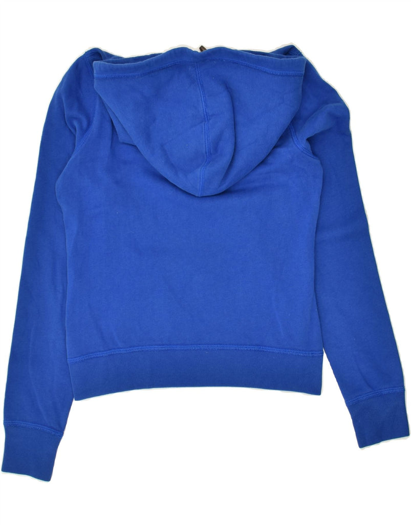 ABERCROMBIE & FITCH Womens Graphic Hoodie Jumper UK 14 Medium Blue | Vintage Abercrombie & Fitch | Thrift | Second-Hand Abercrombie & Fitch | Used Clothing | Messina Hembry 