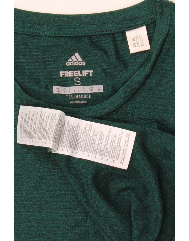ADIDAS Mens Climacool T-Shirt Top Small Green Polyester Vintage Adidas and Second-Hand Adidas from Messina Hembry 
