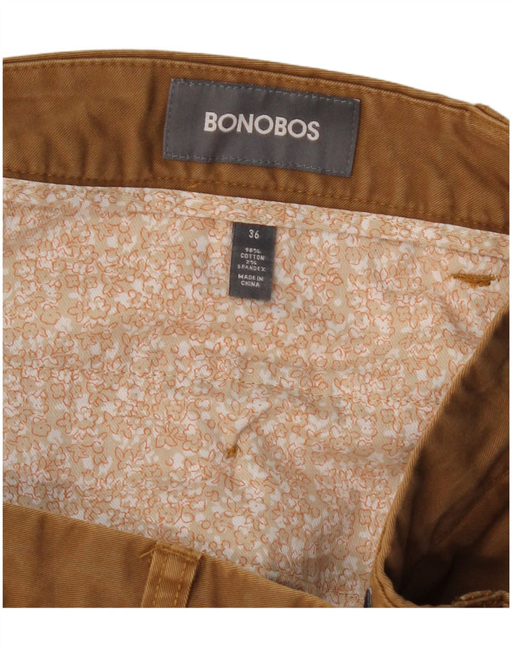 BONOBOS Mens Chino Shorts W36 Large Beige Cotton