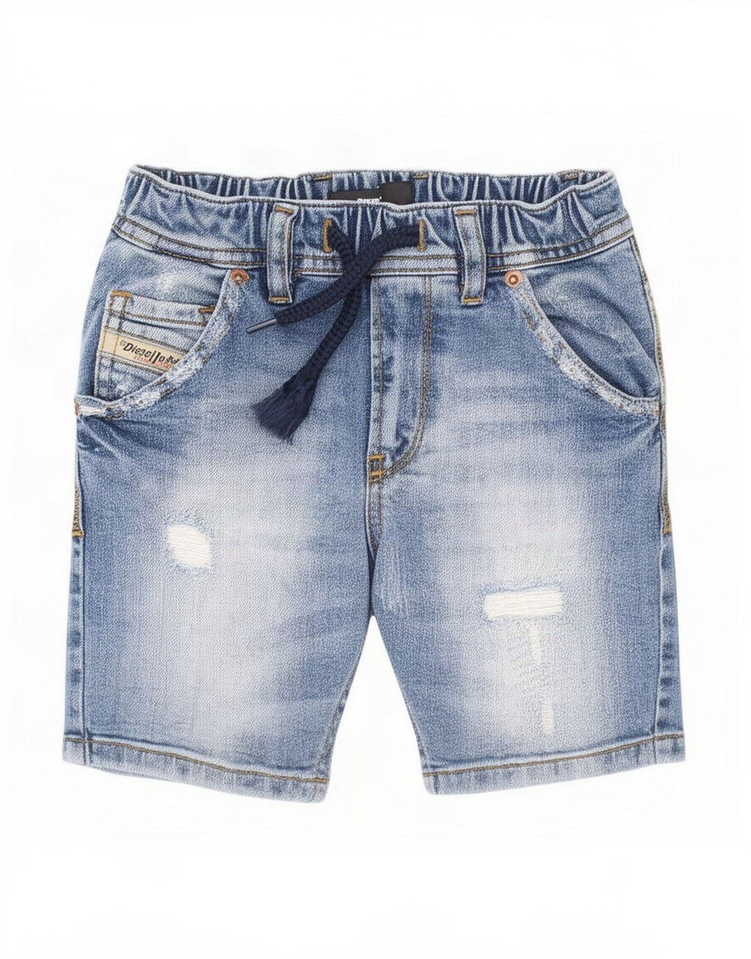 Diesel Boys Distressed Denim Shorts 3-4 Years W20 Blue Cotton
