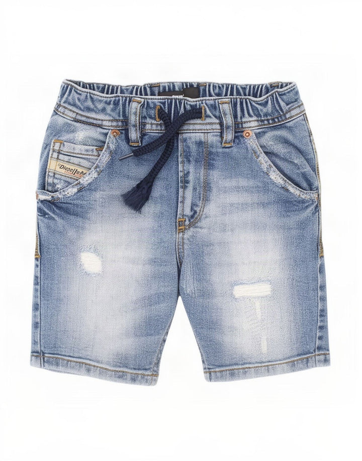 Diesel Boys Distressed Denim Shorts 3-4 Years W20 Blue Cotton