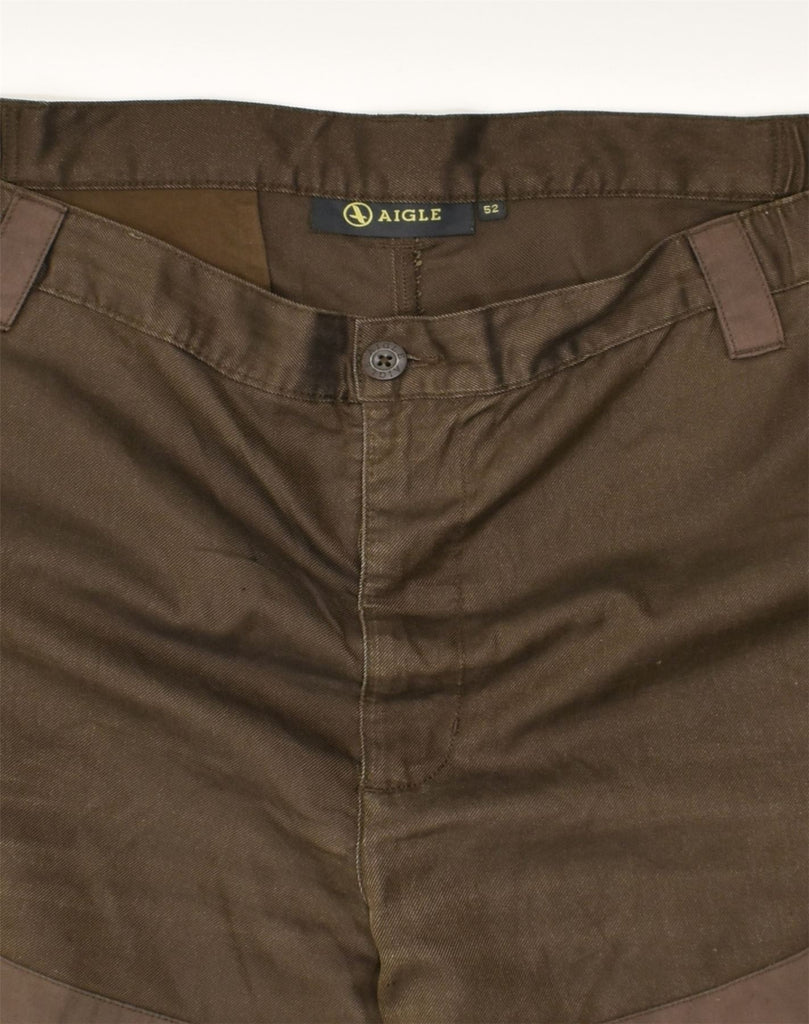 AIGLE Mens Slim Cargo Trousers IT 52 XL W44 L34  Brown Colourblock Cotton | Vintage Aigle | Thrift | Second-Hand Aigle | Used Clothing | Messina Hembry 