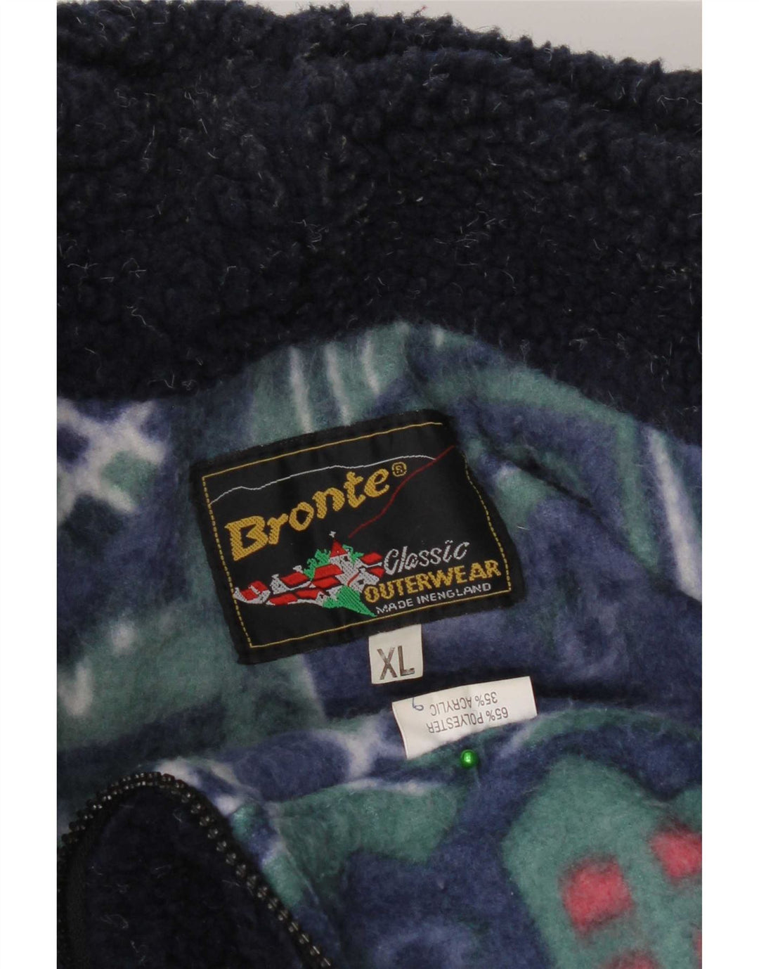 Bronte Mens Fleece Jacket UK 42 XL Navy Blue Polyester