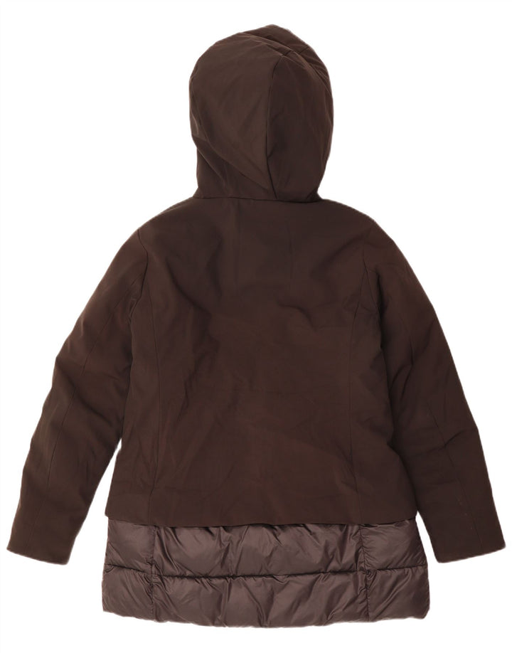 BOMBOOGIE Womens Oversized Hooded Padded Coat UK 14 Medium Black Polyester