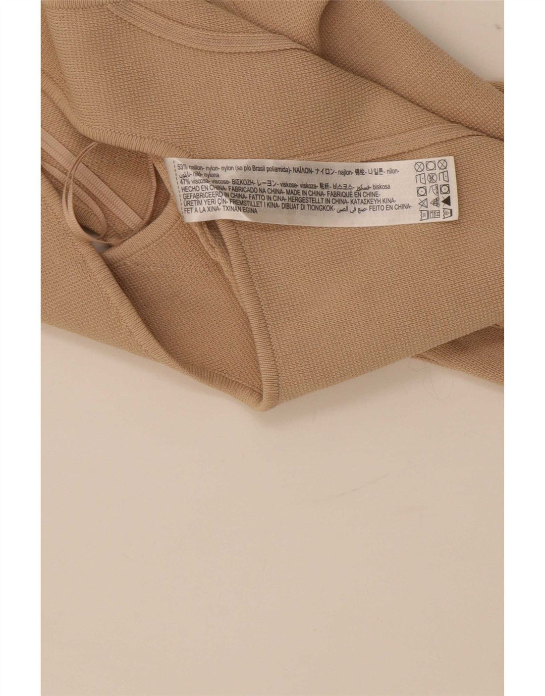 Zara Womens Sleeveless Crop Top UK 8 Small Beige Nylon