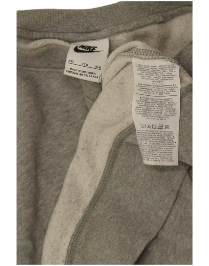 Nike Mens Sweatshirt Jumper 2XL Grey Flecked Cotton