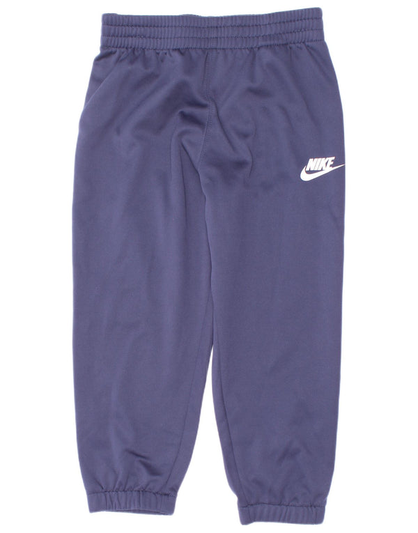 Nike Boys Tracksuit Trousers Joggers 4-5 Years Small Navy Blue Polyester