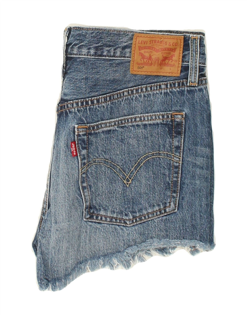 LEVI'S Womens 501 Denim Shorts W29 Small Blue Cotton | Vintage Levi's | Thrift | Second-Hand Levi's | Used Clothing | Messina Hembry 