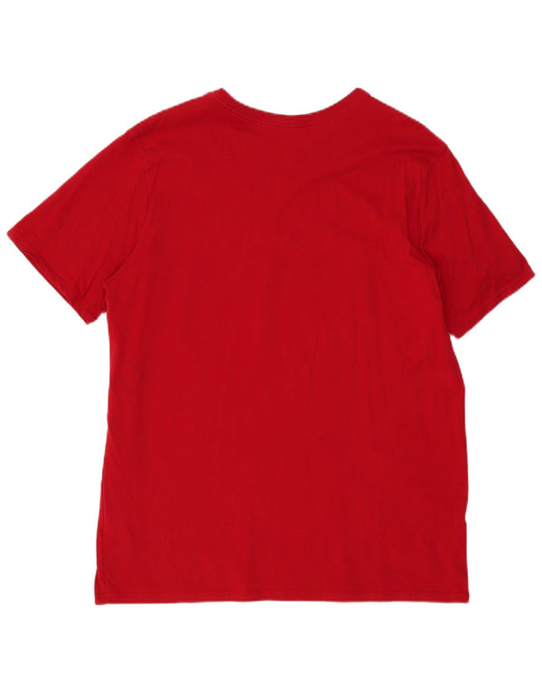 Jordan Mens Graphic T-Shirt Top XL Red Colourblock Cotton