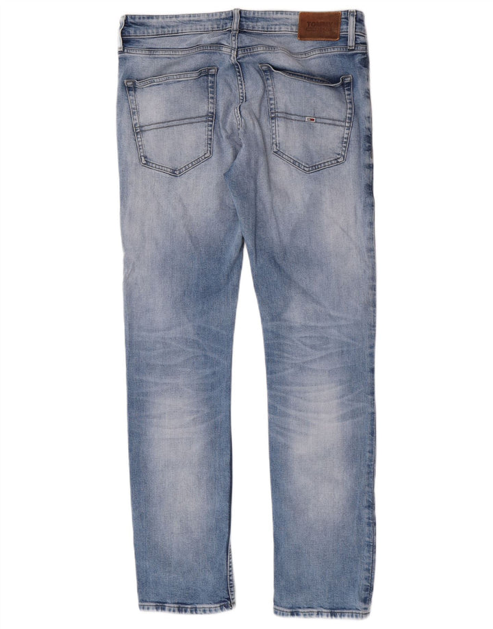 Tommy Hilfiger Mens Slim Jeans W34 L32 Blue Cotton