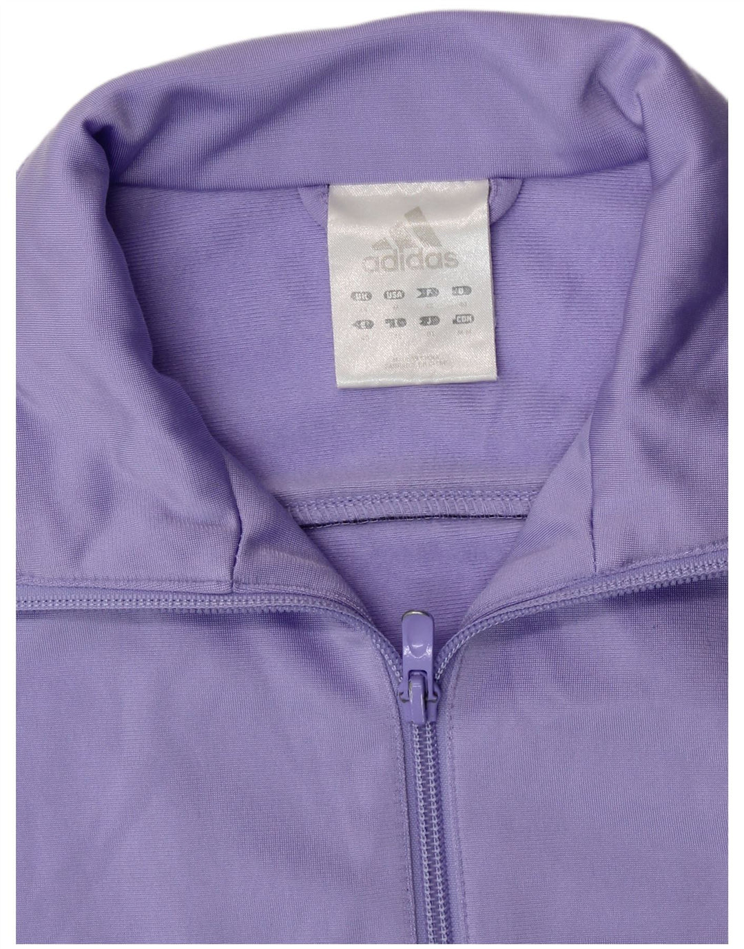 ADIDAS Womens Tracksuit Top Jacket UK 14 Medium Purple Polyester