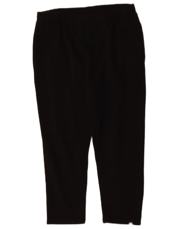 ELLESSE Womens Tracksuit Trousers UK 14 Medium  Black Cotton