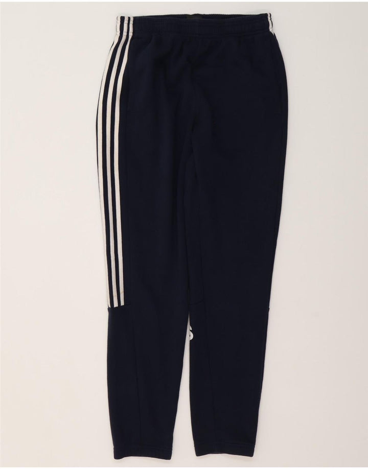 Adidas Mens Graphic Tracksuit Trousers Joggers Medium Navy Blue Cotton