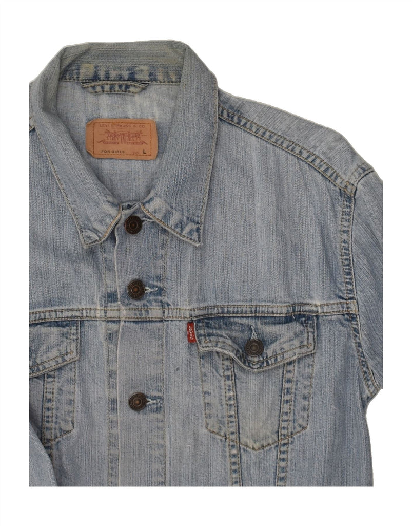 LEVI'S Girls Denim Jacket 15-16 Years Large Blue Cotton | Vintage Levi's | Thrift | Second-Hand Levi's | Used Clothing | Messina Hembry 