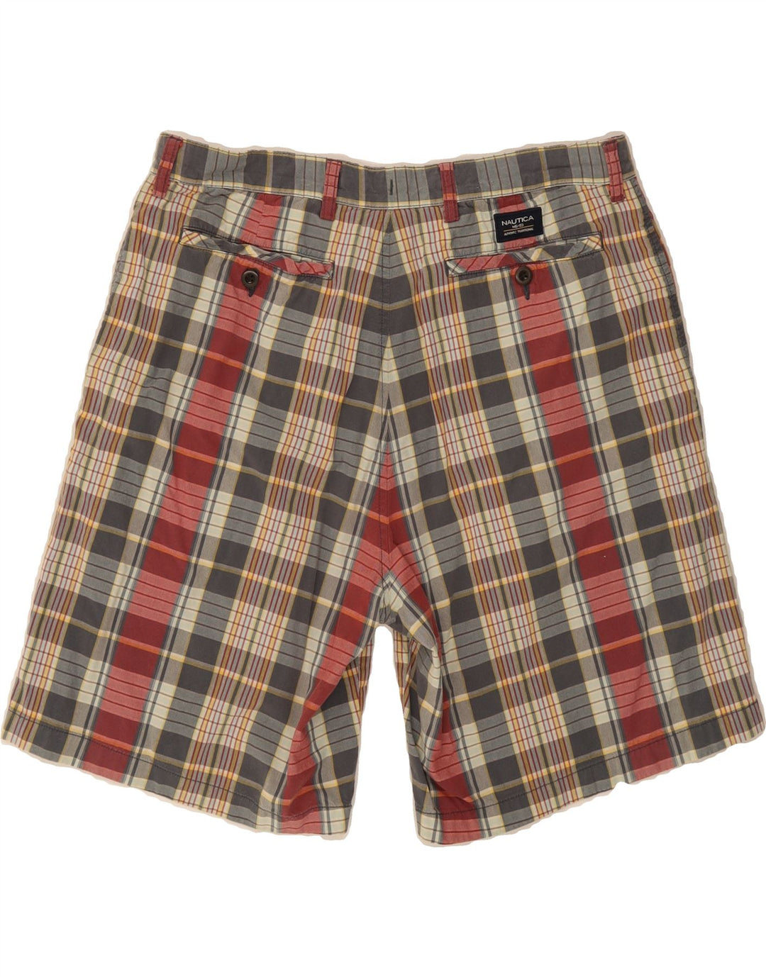 NAUTICA Mens Clipper Chino Shorts W36 Large Multicoloured Check Vintage Nautica and Second-Hand Nautica from Messina Hembry 