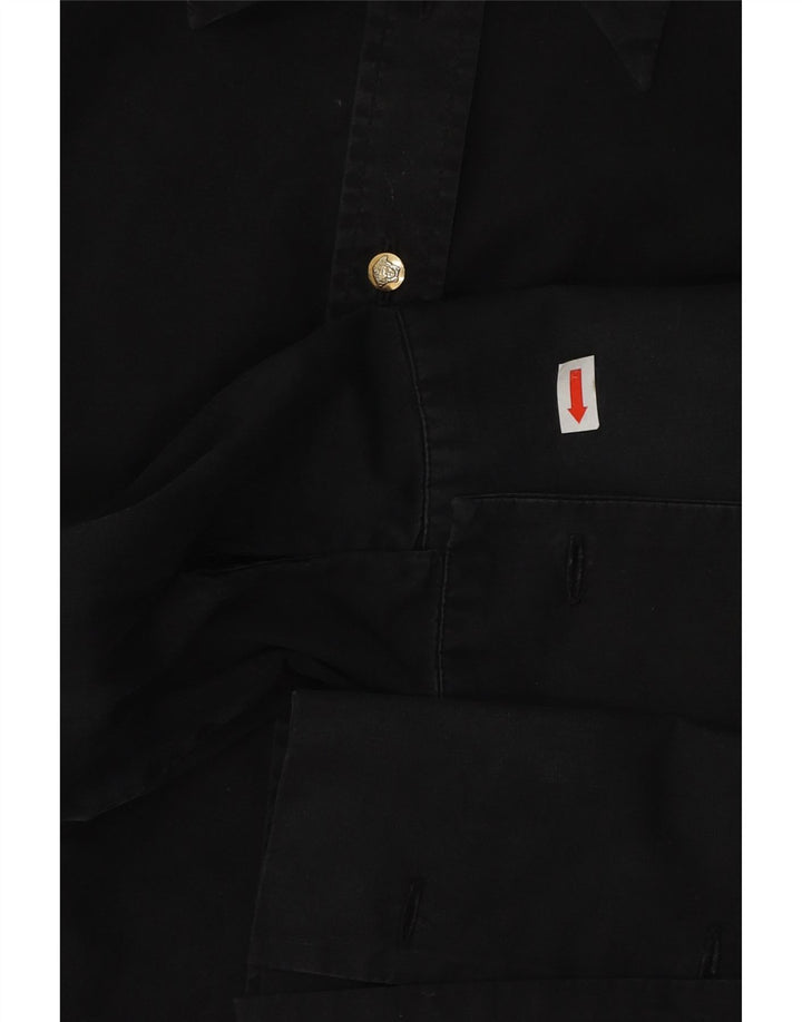 Versace Womens Formal Shirt UK 10 Small Black