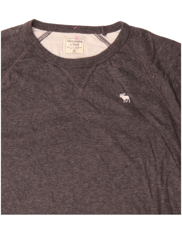 Abercrombie & Fitch Mens Top Long Sleeve 2XL Grey Cotton