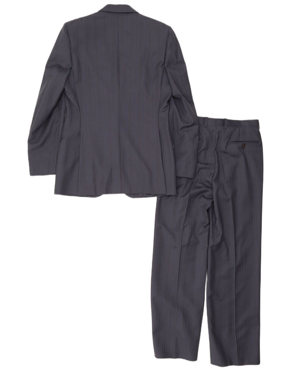 Pierre Cardin Mens Piece Suit IT 46 Small W30 L30 Navy Blue Pinstripe