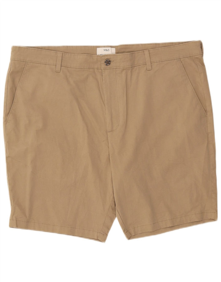 Marks & Spencer Mens Chino Shorts W44 2XL Beige Cotton
