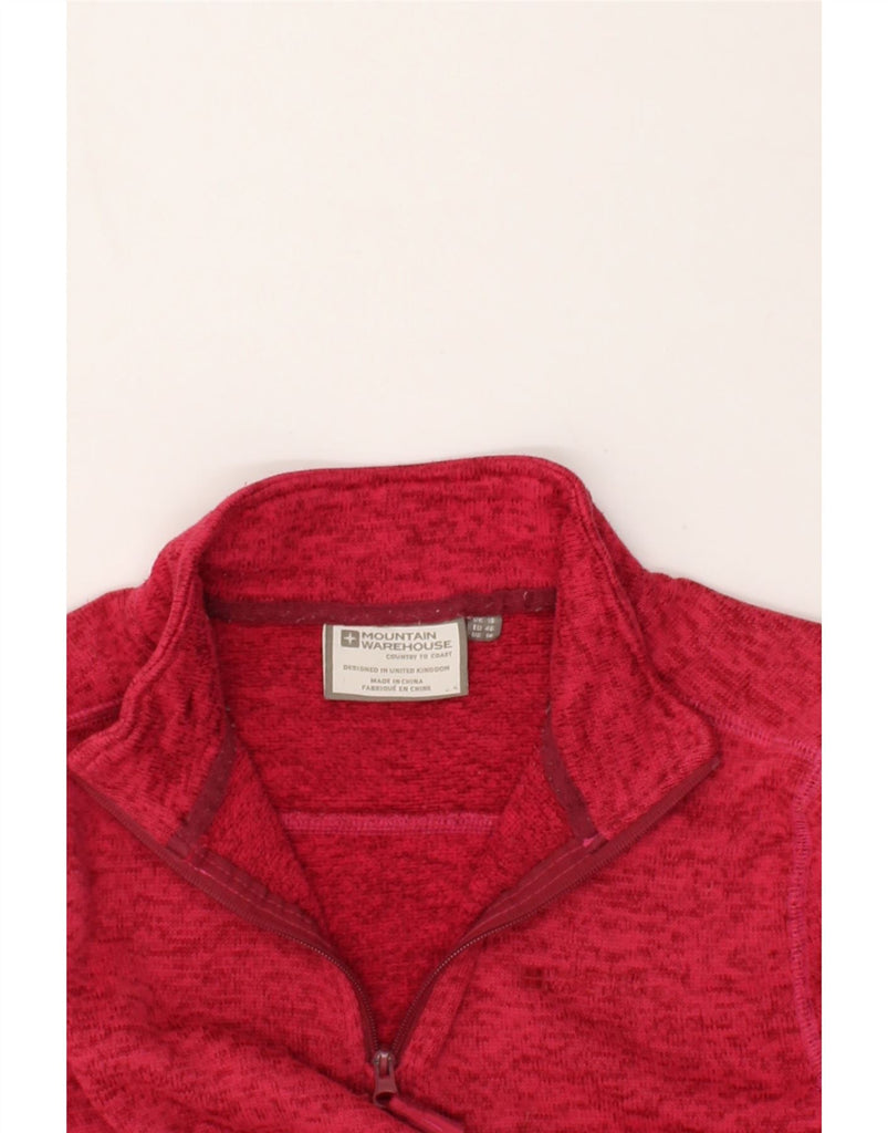 MOUNTAIN WAREHOUSE Womens Zip Neck Jumper Sweater UK 18 XL Red | Vintage Mountain Warehouse | Thrift | Second-Hand Mountain Warehouse | Used Clothing | Messina Hembry 